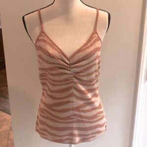 Anthropologie spaghetti strap tiger stripe cami M